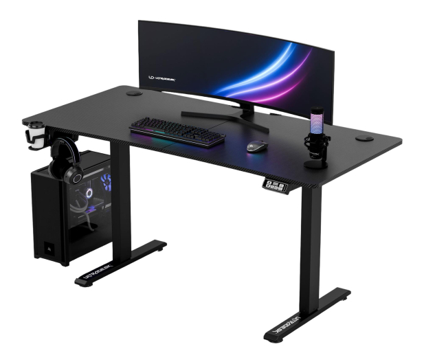 Ultradesk LEVEL V2 (Czarne - bez podkładki) (elektryczna regulacja) UDESK-LVA-BLANK - 1352012 - zdjęcie